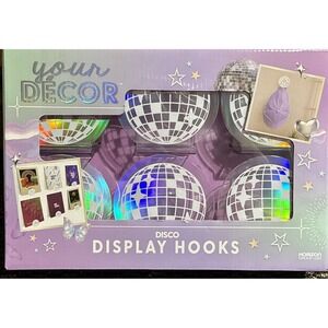 Horizon Group USA Your Decor Set of 6‎ Disco Display Hooks - Home/Room Decor NEW